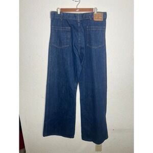 Vintage 70s Seafarer Bell Bottom Denim Jeans 38x36